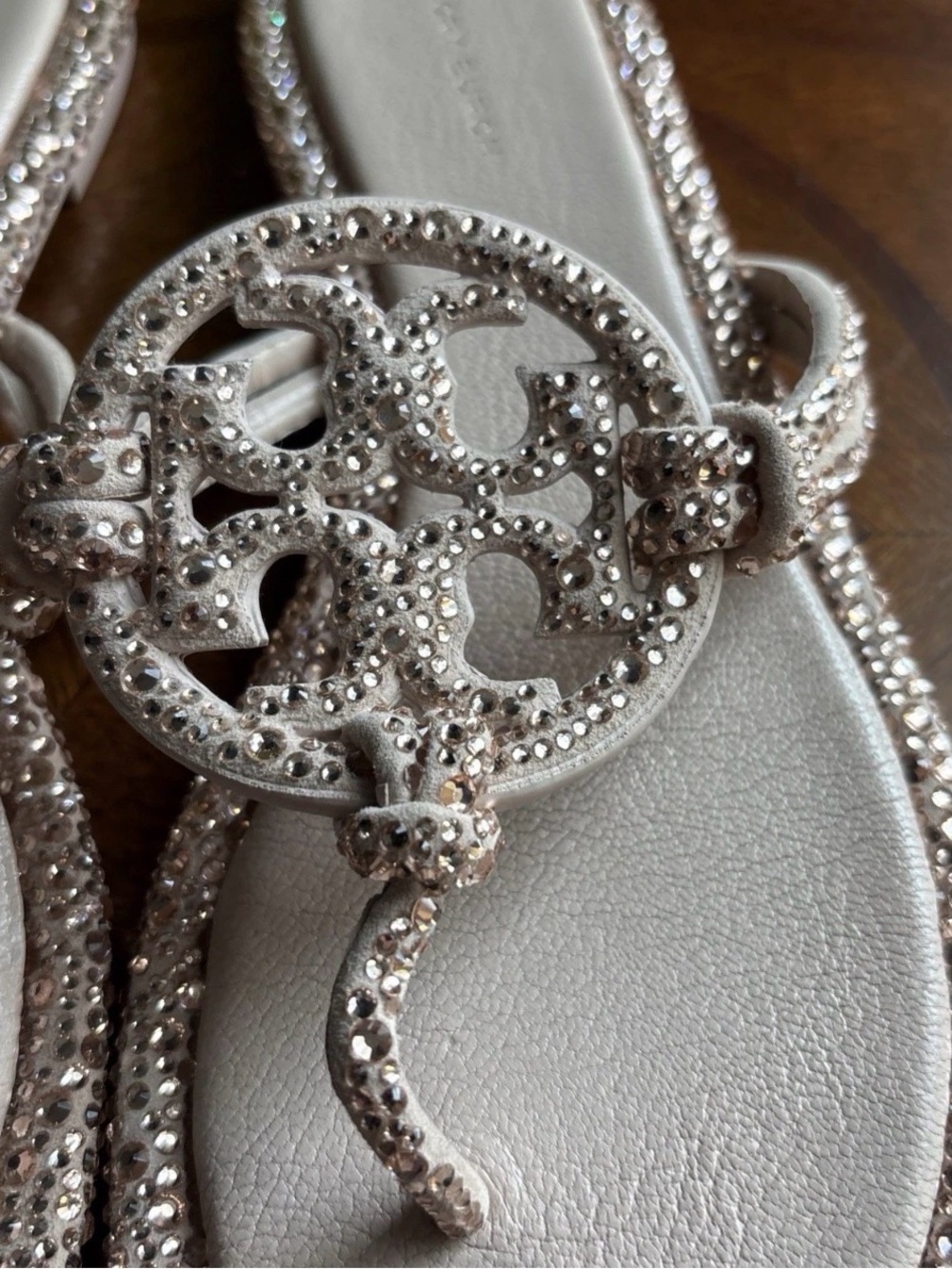 Tory Burch Miller Crystal Knotted Sandals in Rose Gold Pink 9 - Picture 3 of 12